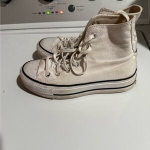 Converse Cream High-Top Sneakers